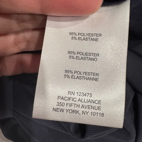 Jones New York Chic Deep Blue V-Neck Women's Blouse - Picture 8 of 9